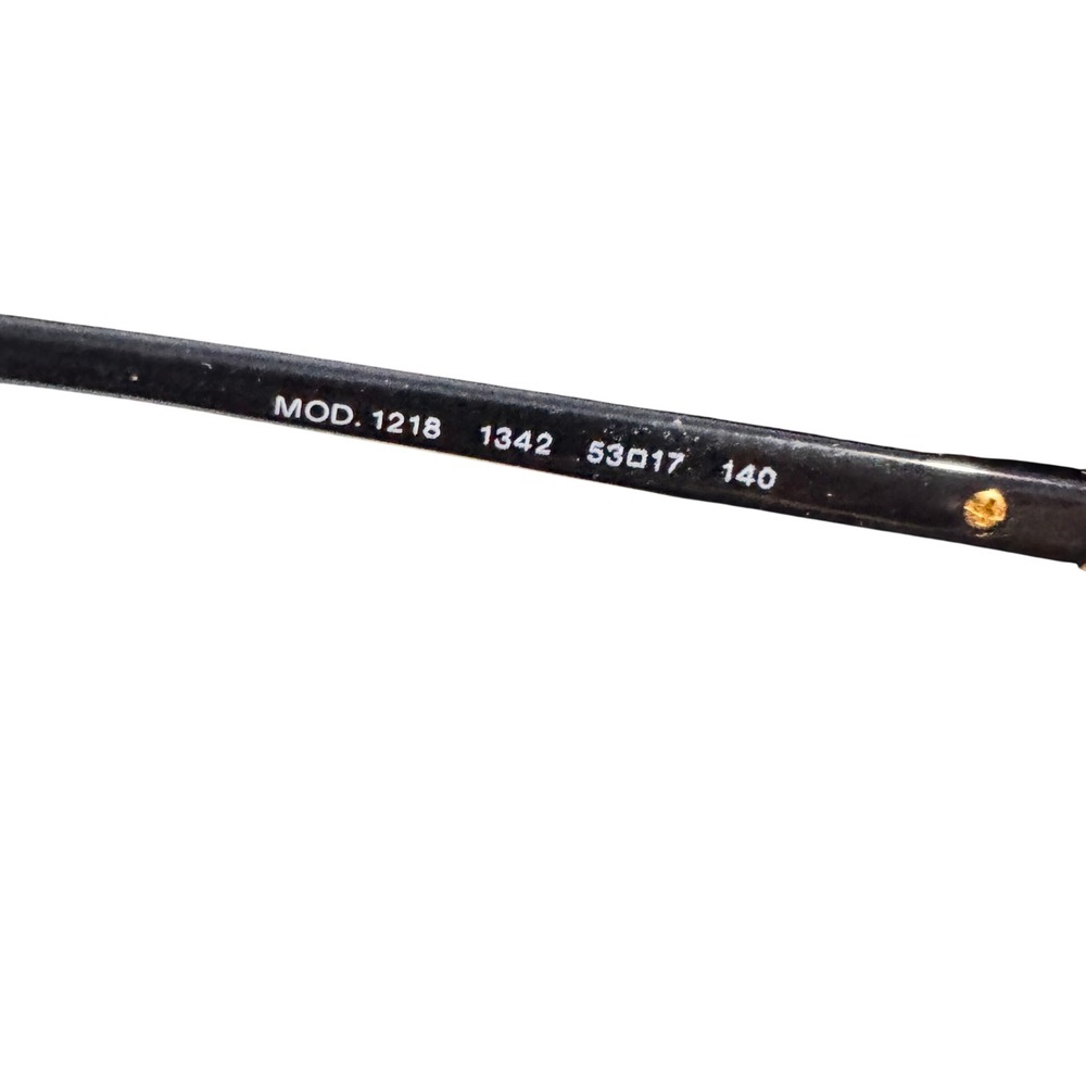 Versace Mod 1218 1342 Black Gold Semi Rimless Cat Eye Eyeglass Frames with Case - Picture 6 of 6